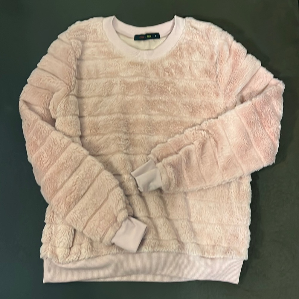 Trixie + Lulu semi cropped fluffy sweatshirt, size medium.
